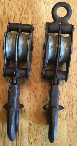 Two Vintage M.  Klein & Son Pulleys One 1802 - 30 3