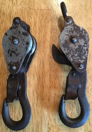 Two Vintage M.  Klein & Son Pulleys One 1802 - 30 4