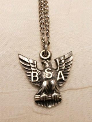 Vintage Boy Scouts Of America Eagle Necklace