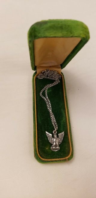Vintage Boy Scouts Of America Eagle Necklace 3