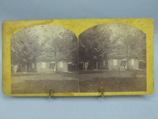 Scarce Antique Stereoview Friends Meeting House Caln Coatesville Pa Fisher Photo