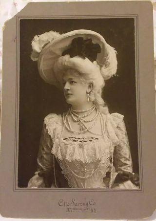 Vintage 1899 Cabinet Photo Opera Singer Actress Camille Camilla Dalberg Sarony