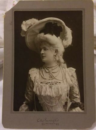 Vintage 1899 Cabinet Photo Opera Singer Actress Camille Camilla DALBERG SARONY 2