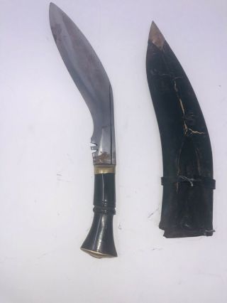 Old Vintage/antique Gurkha Kukri Khukuri Knife Dagger W/ Scabbard Indian