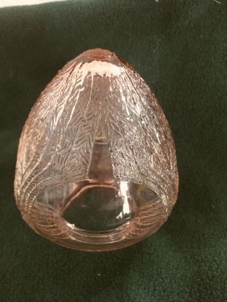Vintage Pink Clear Glass Ceiling Light Shade Light Fixture Lamp Globe Teardr