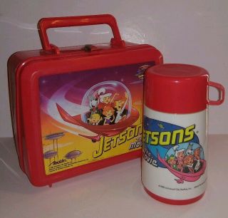 1990 Jetsons The Movie Lunchbox & Thermos Hanna Barbera Cartoon Tv Show