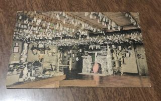 Vintage Postcard Keystone Fireplace Baldpate Inn Estes Park Colorado - Hand Tint