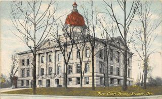 E23/ Ironton Lawrence County Ohio Postcard C1910 Court House Building
