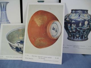 BRITISH MUSEUM WATERLOW POSTCARDS ANTIQUE 1900s CHINESE PORCELAIN CHINA VASES 3