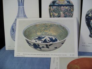 BRITISH MUSEUM WATERLOW POSTCARDS ANTIQUE 1900s CHINESE PORCELAIN CHINA VASES 4
