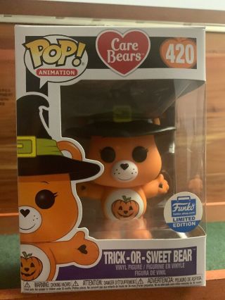 Funko Pop Care Bears Trick Or Sweet Bear 420 Funko Shop Exclusive Limited