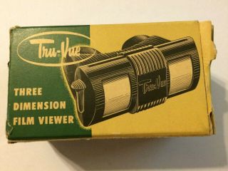 Vintage Tru - Vue Three Dimension Film Viewer W/13 Slide Shows,  Made In Us 1940 