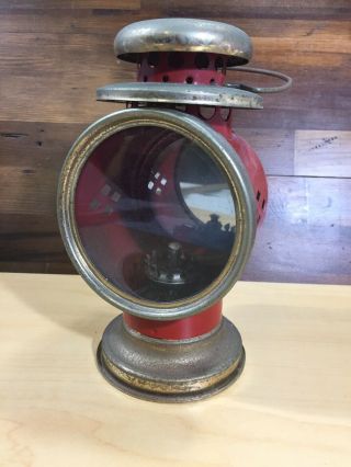 Vintage Brass Carriage Lantern Style Hanging Oil Lamp 8 " X 4 "