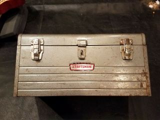 70 ' s Vintage Craftsman ' Crown - logo ' 6500 toolbox w.  carry tray. 3