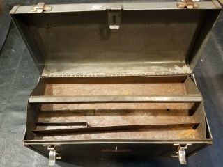 70 ' s Vintage Craftsman ' Crown - logo ' 6500 toolbox w.  carry tray. 7