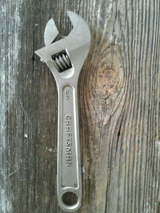 Vintage Craftsman 6 Inch Adjustable Wrench Made In Usa