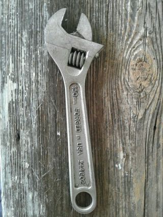 Vintage craftsman 6 Inch Adjustable Wrench made in USA 2