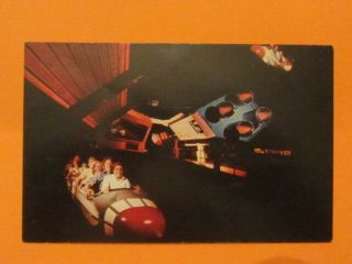 Vintage Walt Disney World Magic Kingdom Postcard Space Mountain Roller Coaster