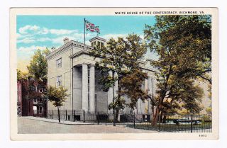 1915 - 30 Richmond Va Jefferson Davis White House Of The Confederacy Rare Postcard