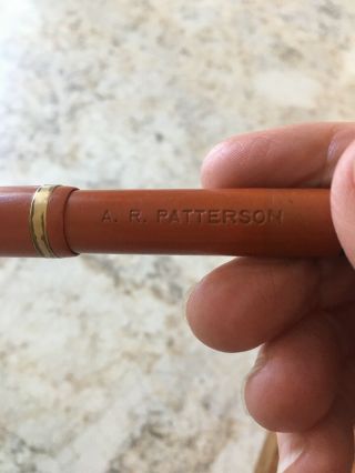 Parker orange hard rubber Duofold Jr fountain pen with factory stub nib 4 25 11 2