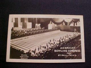 American Bowling Congress 1941 St.  Paul,  Minnesota Real Photo Postcard