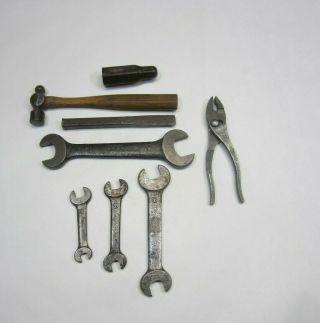 Vintage Vlchek Tool Kit Auto Kit Tools Pliers Hammer Spark Plug Wrench V Shield