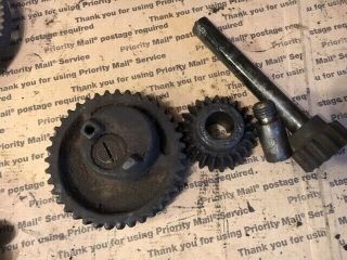 Gear Train Parts From " No 0 " Post Drill Press Blacksmith Anvil Forge Int Antique