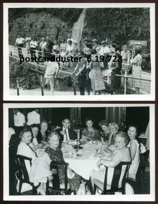728 - China Hong Kong 1940s Findlay Road.  Tour Set Of 2.  Real Photo Postcard