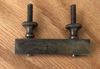 Vintage L.  S.  Starrett No.  299 Machinists Rule Ruler Clamp Attachment Tool Usa