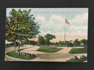 1908 Fort Hamilton Park Bay Ridge Brooklyn Ny Postcard To Schaefferstown Pa