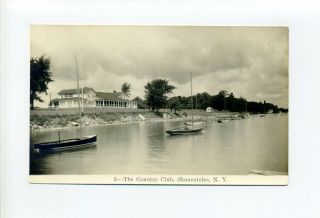 Skaneateles Ny Onondaga County Rppc Real Photo,  Boats,  Country Club 1950 