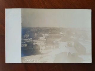 Rppc Jolley Iowa Old Town Vintage View Real Photo Scene Dirt Roads Homes