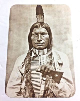 Vintage Postcard Old West Collectors Ser Low Dog Oglala Sioux Chief Circa 1870 