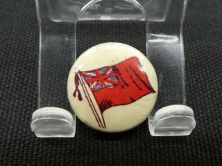 2 x Antique Pin Back Buttons Canadian Flags & Confederation Celluloid 3/4 