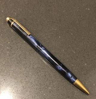 Vintage Eversharp Mechanical Pencil Navy Blue And Gold/brass Color.