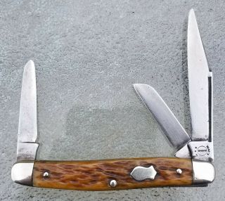 Vintage Remington R3483 Stockman Knife,  Folding Bone Knives