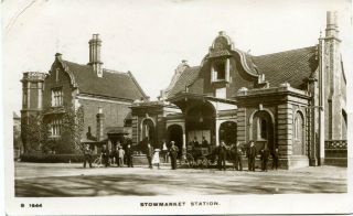 Stowmarket - Railway Station - Old Real Photo Postcard View