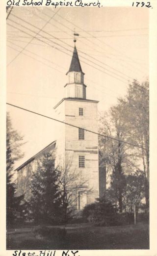 Slate Hill York Old School Baptist Church Real Photo Antique Postcard K55356
