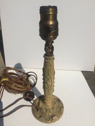 Vintage Art Deco Cast Iron Lamp Base