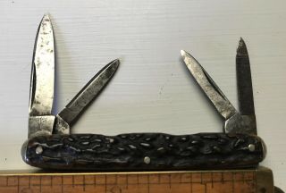Antique H.  Boker & Co ' s Cutlery Germany Stag Pocket Knife c.  1869 - 1914 2