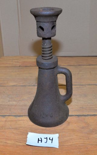 Antique 1 1/4 " X 8 " Screw Jack House Barn Railroad Lifting Tool Collectible