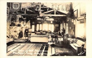 Rppc Real Photo Cowboy,  Actor,  Will Rogers,  Main Room Of Ranch,  Old Postcard