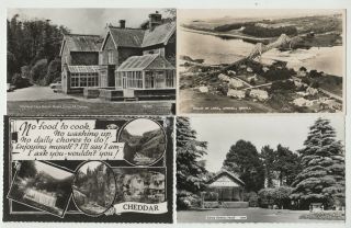 Ss240) 6 X Vintage Real Photo Postcards Of Views From Around England U.  K.