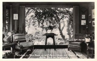 Rppc Real Photo Cowboy,  Actor,  Will Rogers,  Window In Main Room,  Old Postcard