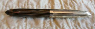 Vintage W.  A.  Sheaffer Pen 14k Gold Cap And Nib Gold And Brown Stripe