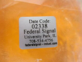 AMBER FEDERAL SIGNAL VINTAGE BEACON RAY F1 LT DOME 17 173 174 175 176 14 11 2