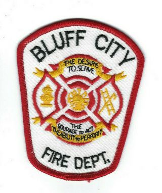 Rare Bluff City (sullivan County) Tn Tennessee Fire Dept.  Patch -