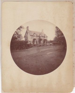 Vintage Albumen Photo Snapshot 1890 Kodak Round The House