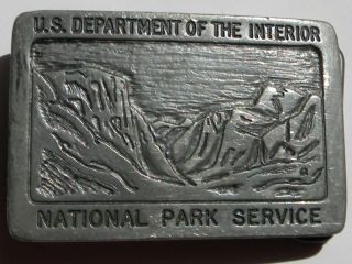 National Park Service - Department Of Interior Brass Belt Buckle