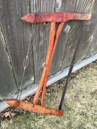 Vintage Antique Bow Saw Crosscut Buck Saw Primitive Rustic Tool Decor